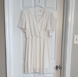 Vanilla Bay Cream Mini Dress